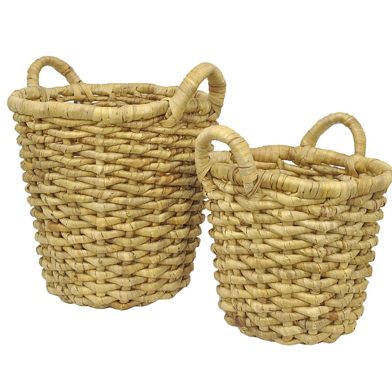 Gracie Oaks Wicker 2 Piece Basket Set Wayfair Canada